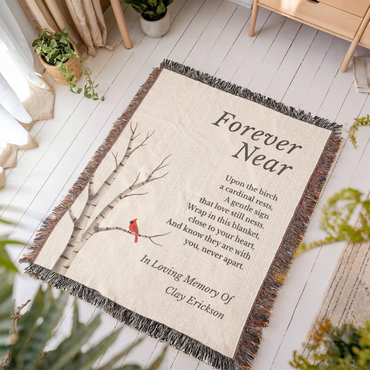 Forever Near - Cardinal Memorial Blanket