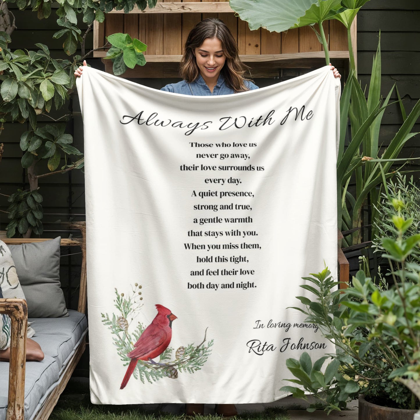 Always With Me - Cardinal Memorial Blanket