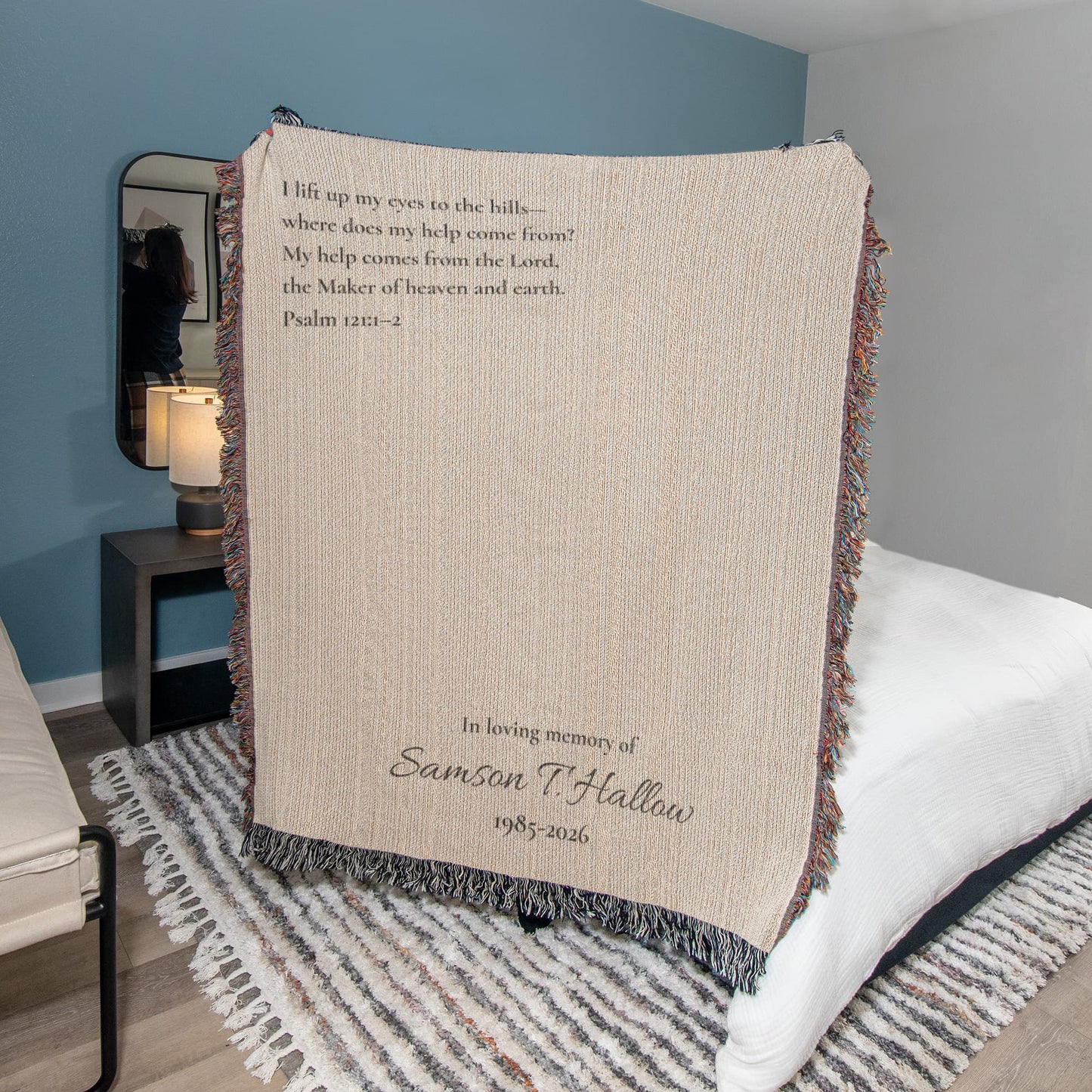 Psalm 121 - Personalized Memorial Blanket