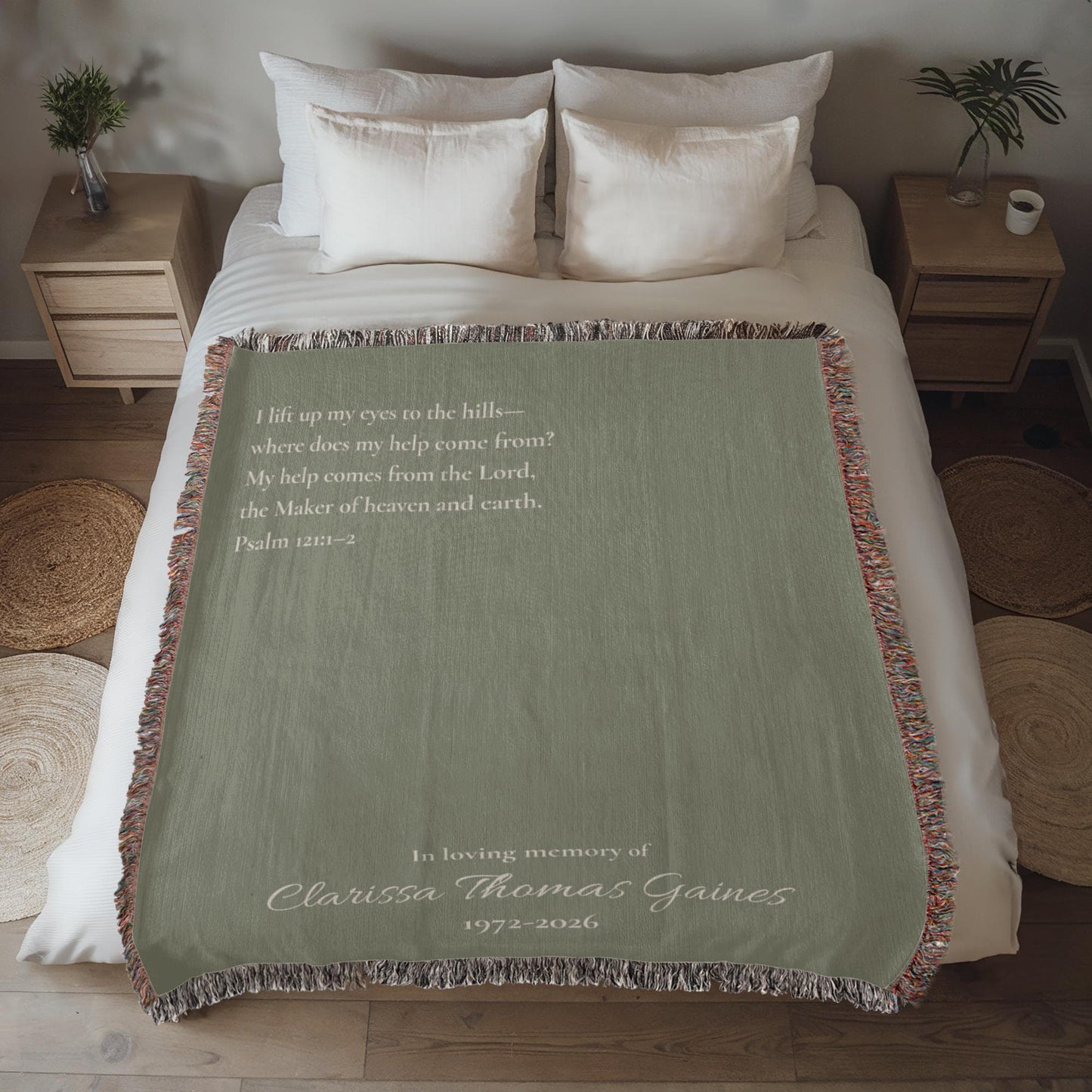 Psalm 121 - Personalized Memorial Blanket