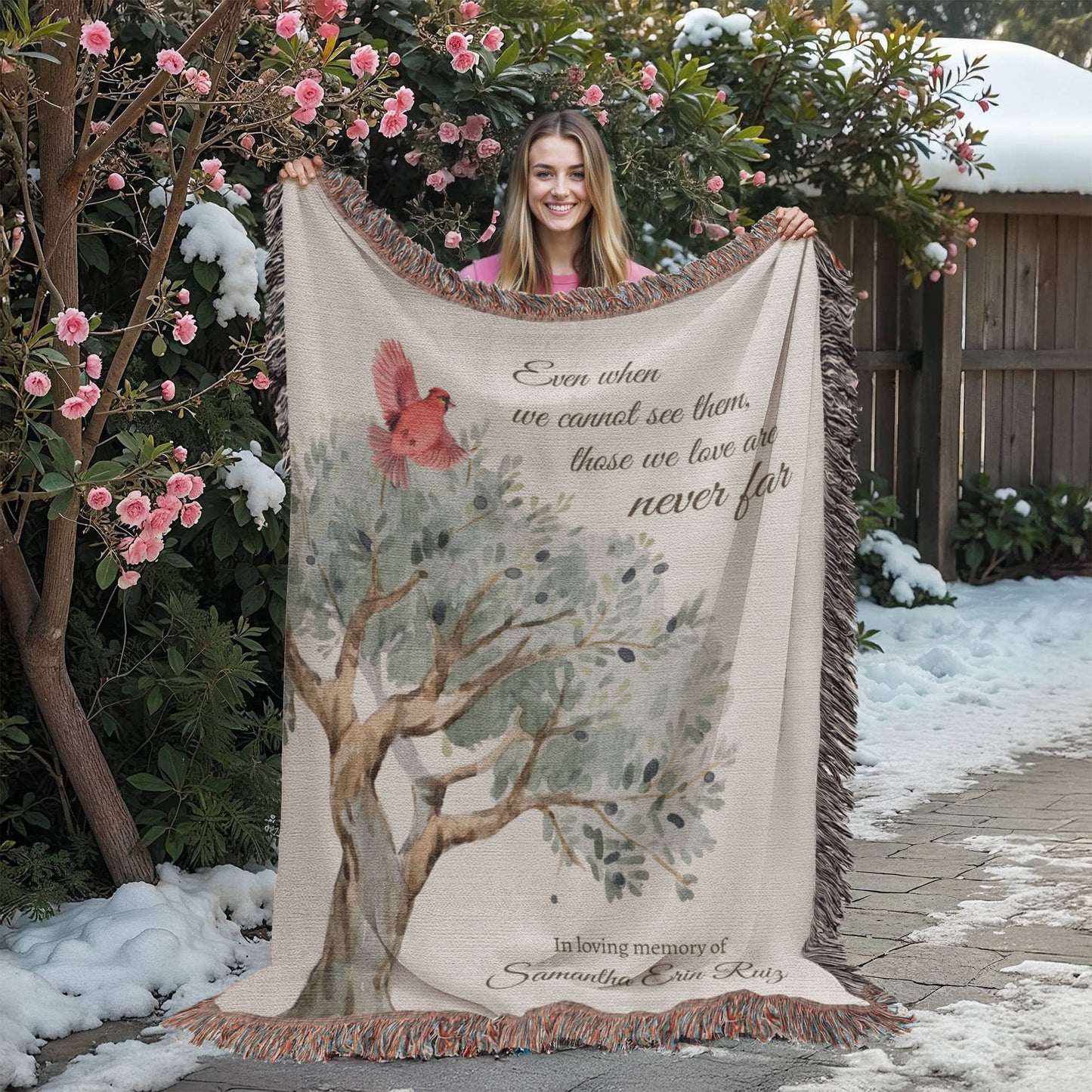 Never Far - Cardinal Memorial Blanket
