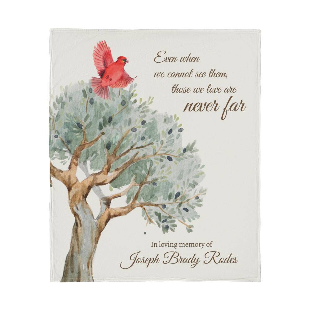 Never Far - Cardinal Memorial Blanket