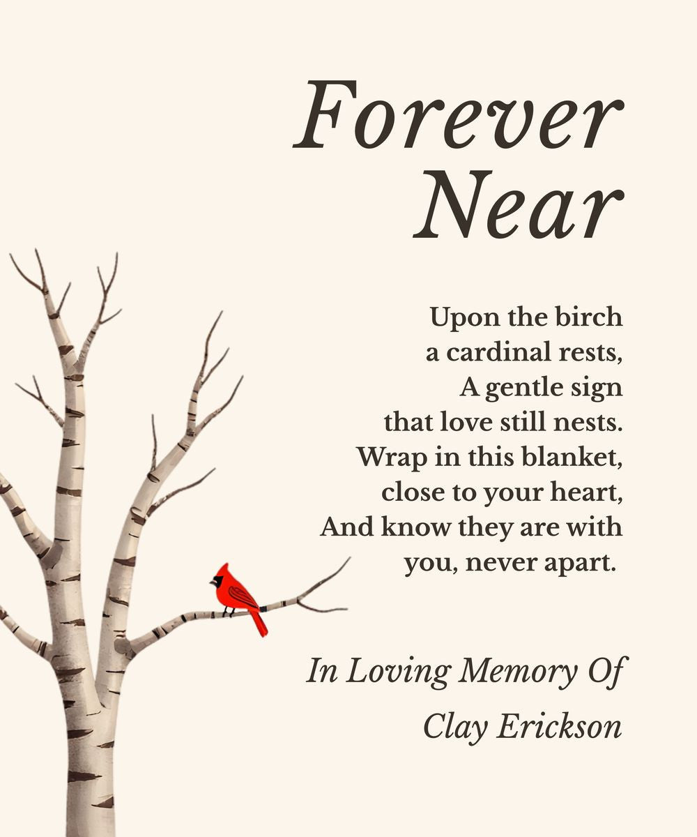 Forever Near - Cardinal Memorial Blanket