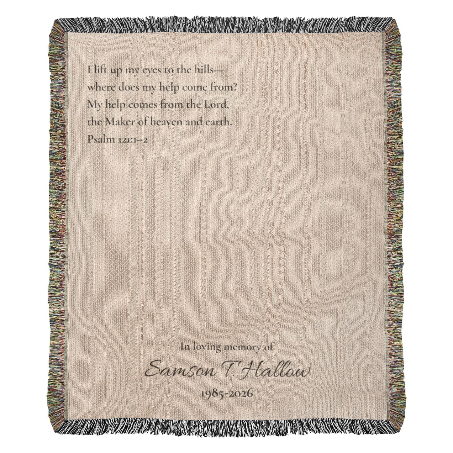 Psalm 121 - Personalized Memorial Blanket