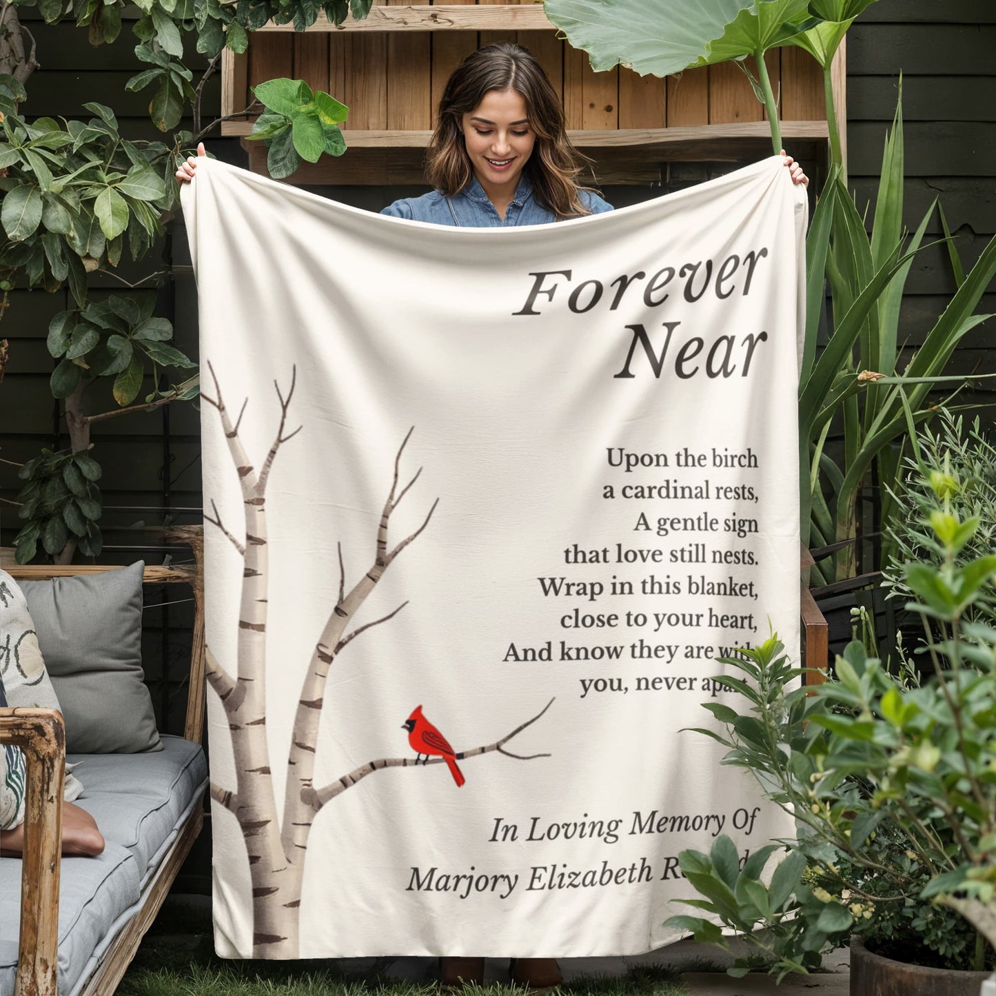 Forever Near - Cardinal Memorial Blanket