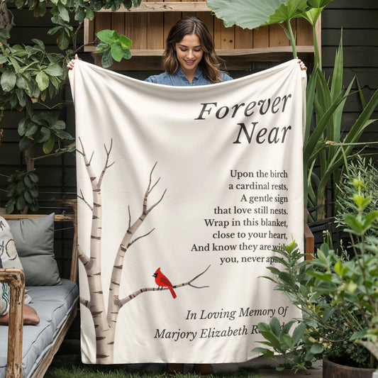 Forever Near - Cardinal Memorial Blanket