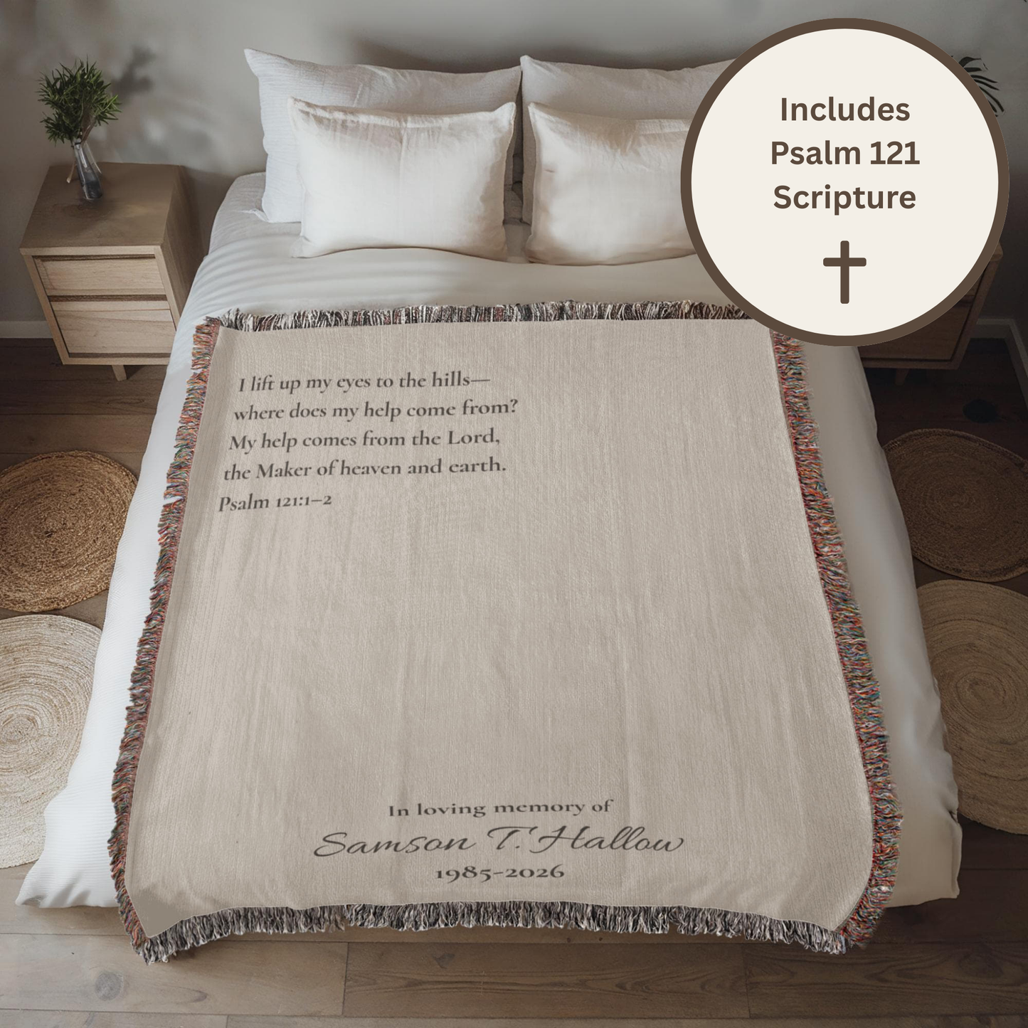 Psalm 121 - Personalized Memorial Blanket