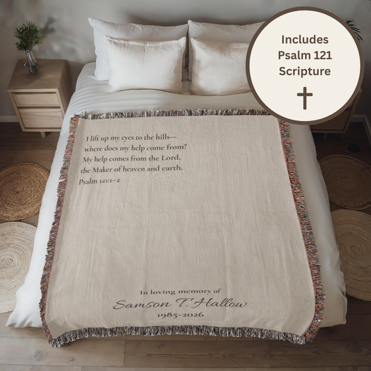 Psalm 121 - Personalized Memorial Blanket