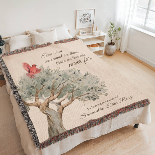 Never Far - Cardinal Memorial Blanket