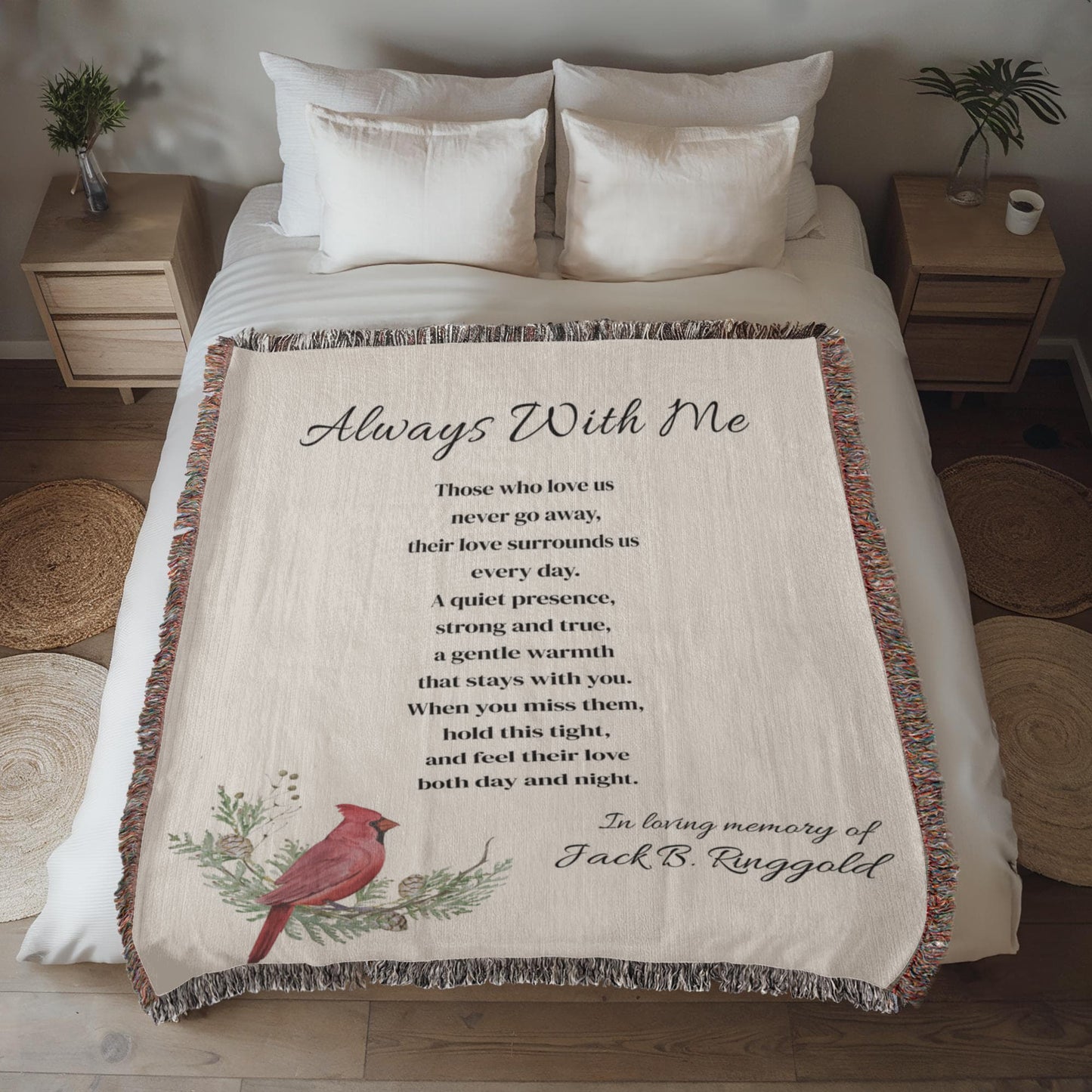 Always With Me - Cardinal Memorial Blanket