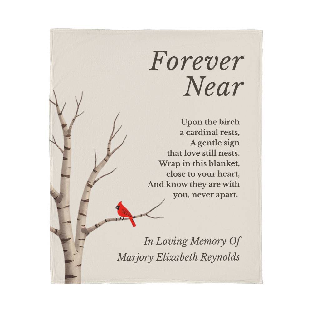 Forever Near - Cardinal Memorial Blanket