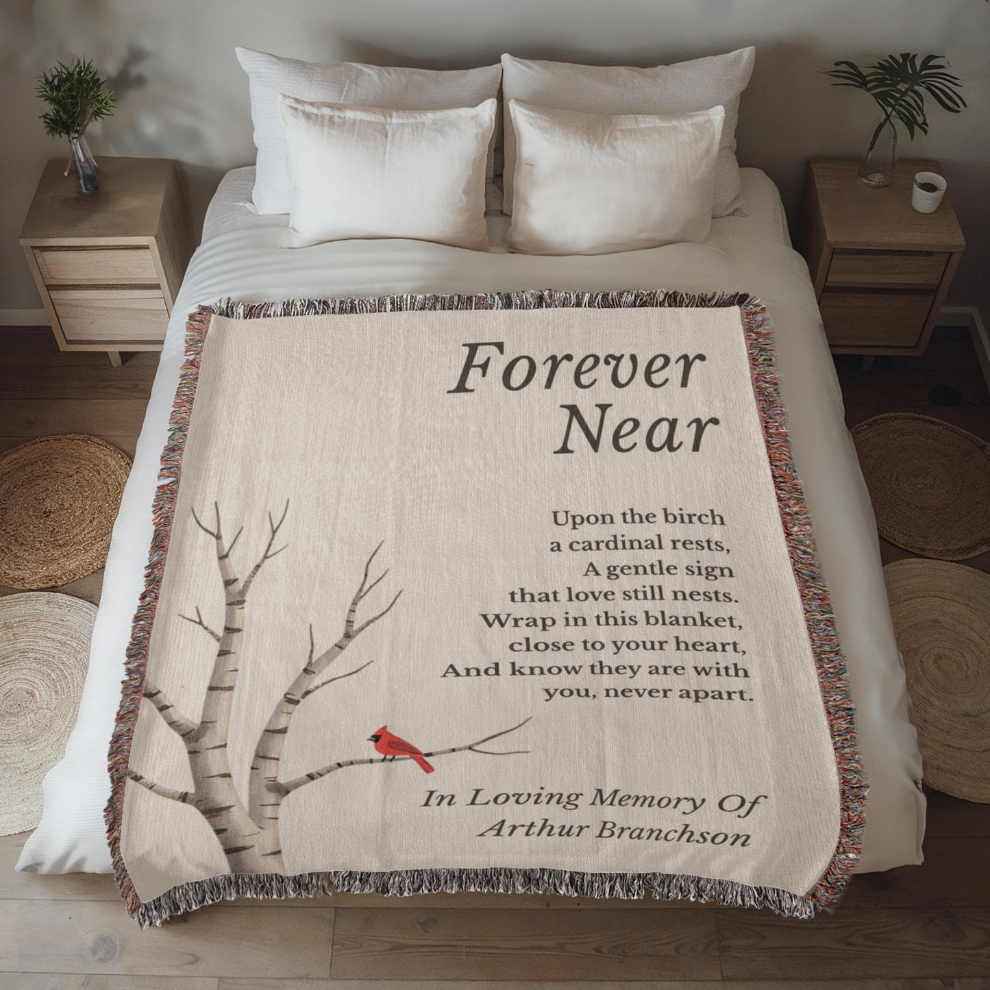 Forever Near - Cardinal Memorial Blanket