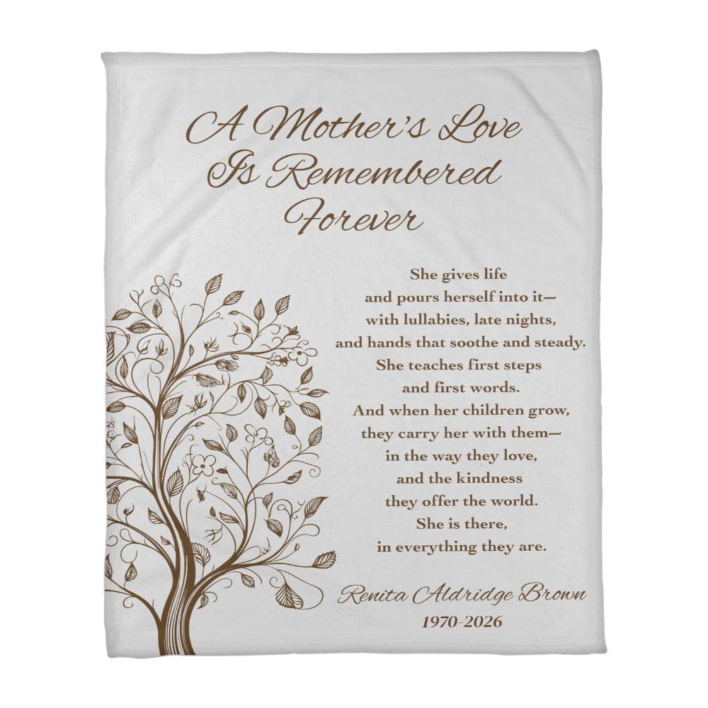 A Mother's Love - Memorial Blanket