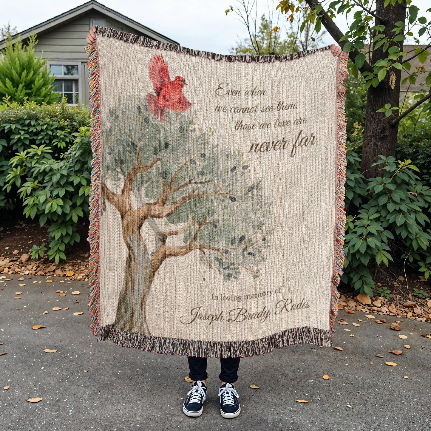 Never Far - Cardinal Memorial Blanket