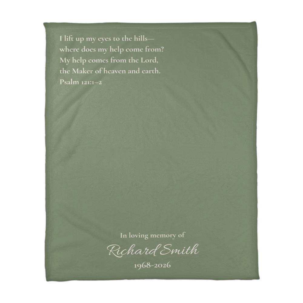 Psalm 121 - Personalized Memorial Blanket