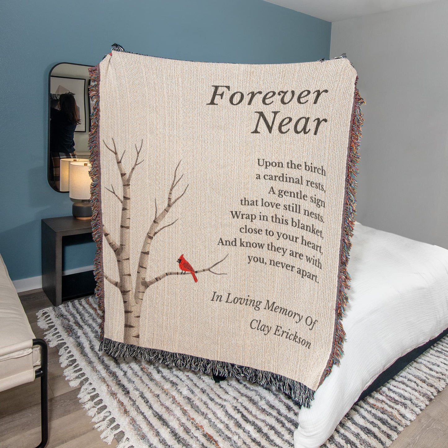 Forever Near - Cardinal Memorial Blanket