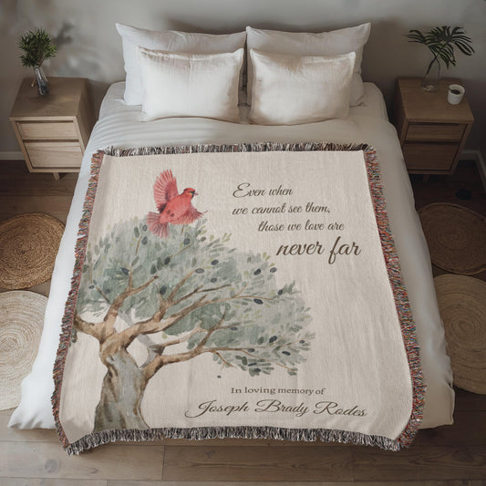 Never Far - Cardinal Memorial Blanket
