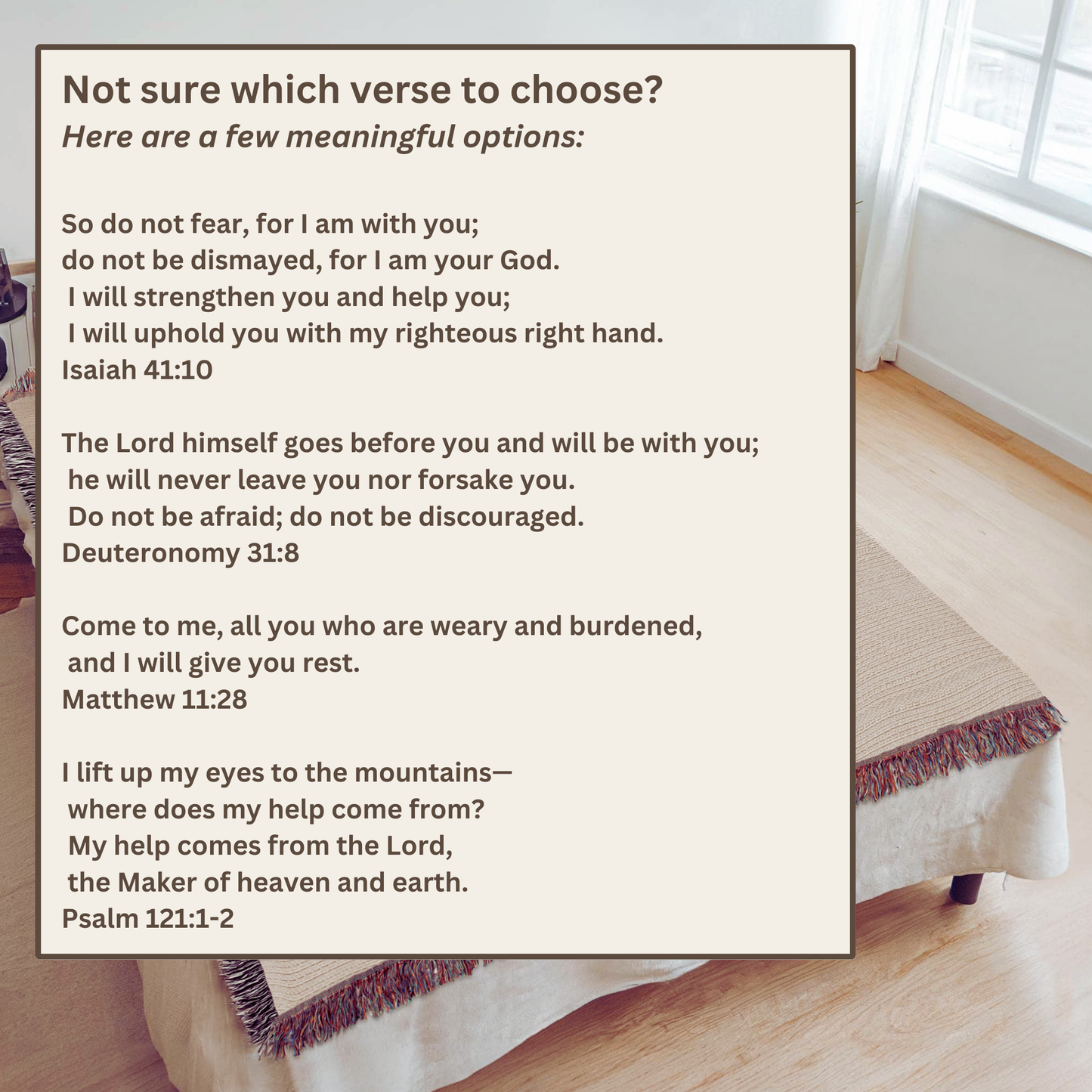 Custom Bible Verse Memorial Sympathy Blanket