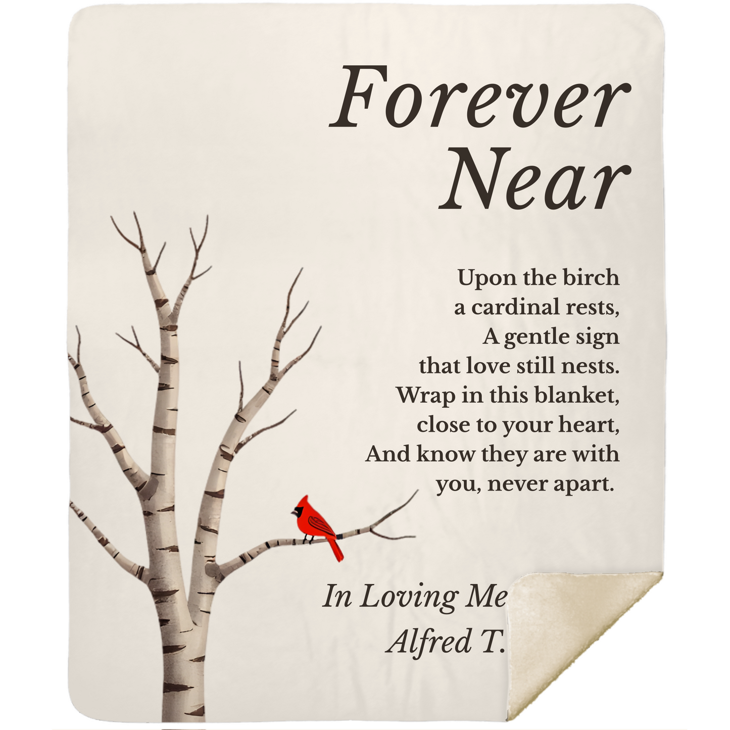 Forever Near - Cardinal Memorial Blanket