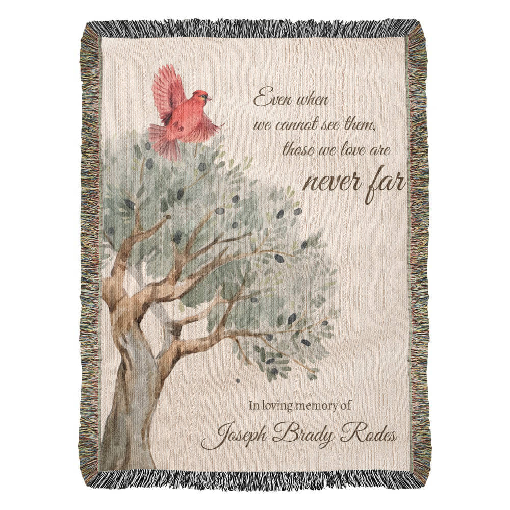 Never Far - Cardinal Memorial Blanket