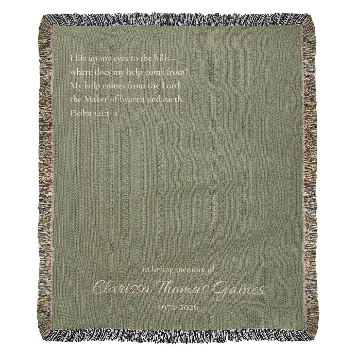 Psalm 121 - Personalized Memorial Blanket