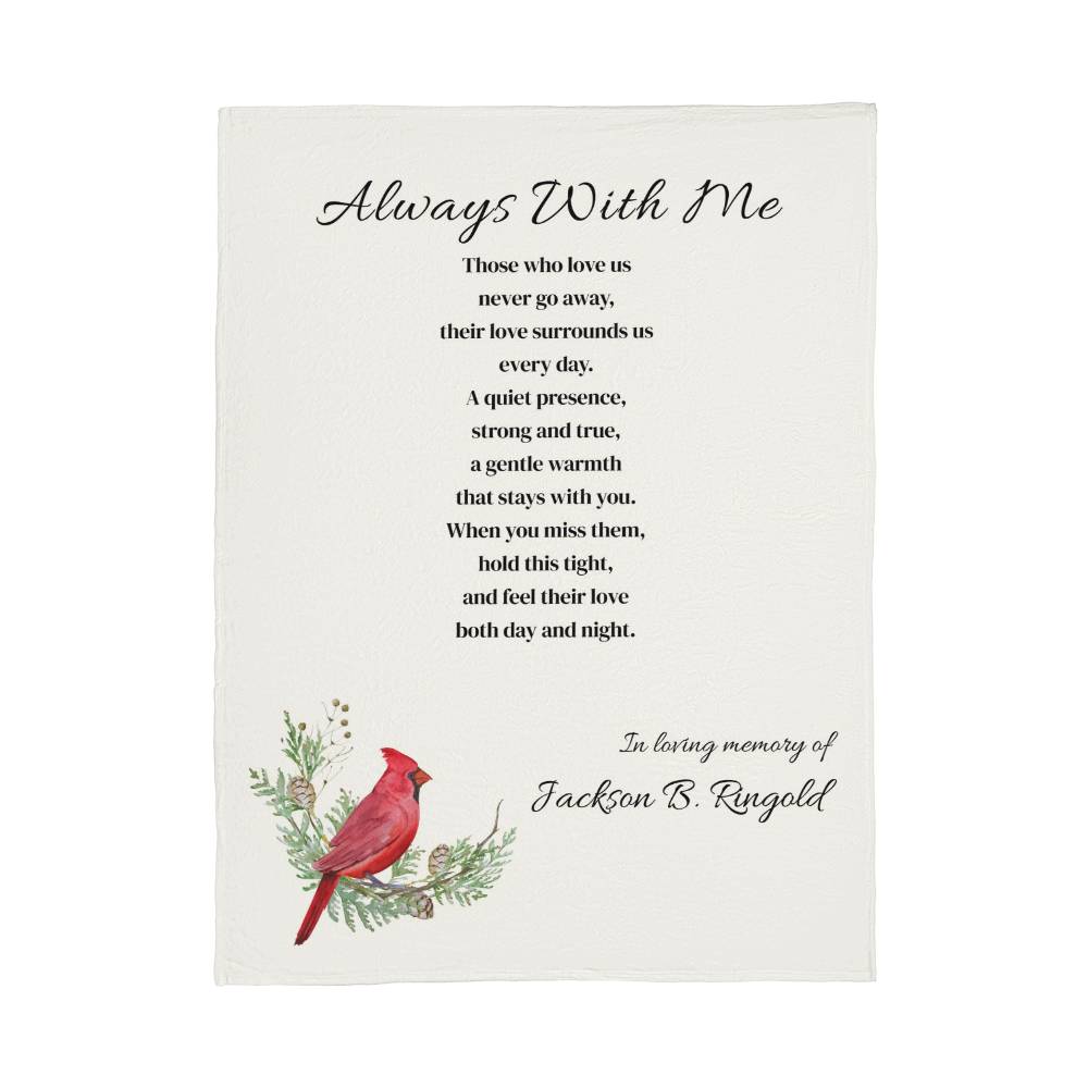 Always With Me - Cardinal Memorial Blanket