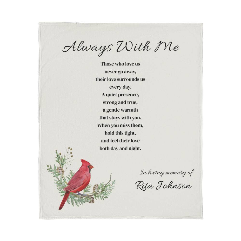 Always With Me - Cardinal Memorial Blanket