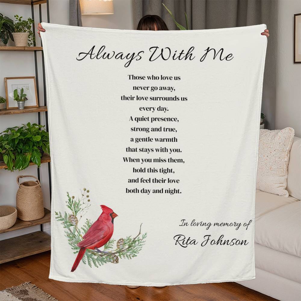 Always With Me - Cardinal Memorial Blanket