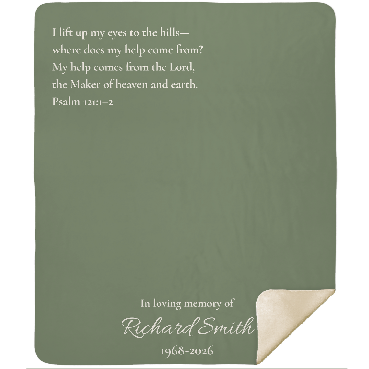 Psalm 121 - Personalized Memorial Blanket