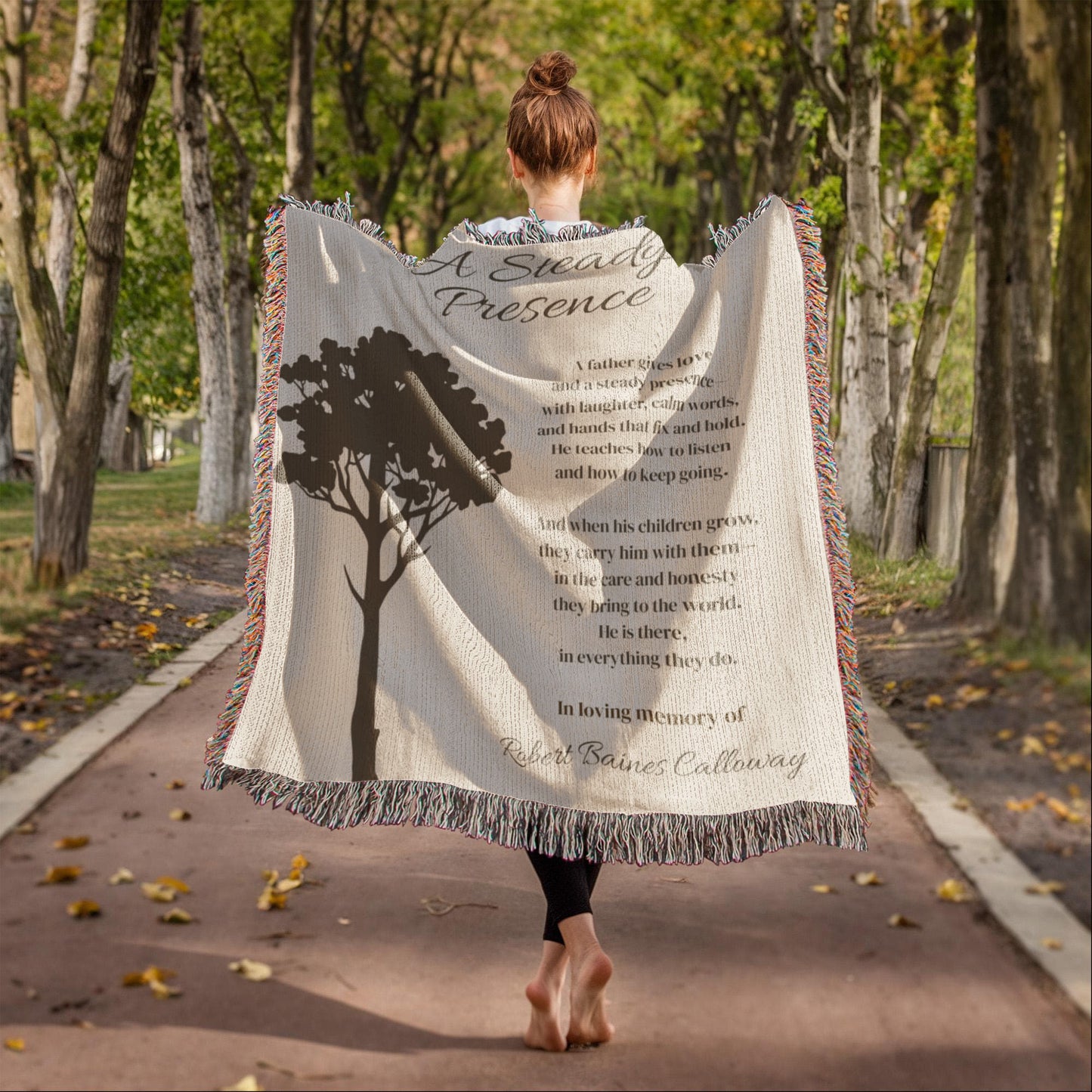 A Steady Presence - Loss of Father Memorial Blanket