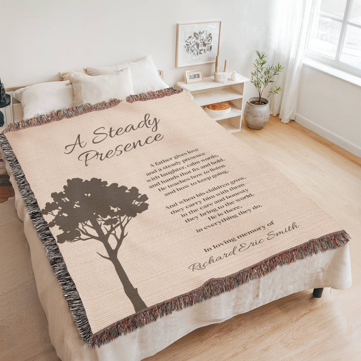 A Steady Presence - Loss of Father Memorial Blanket