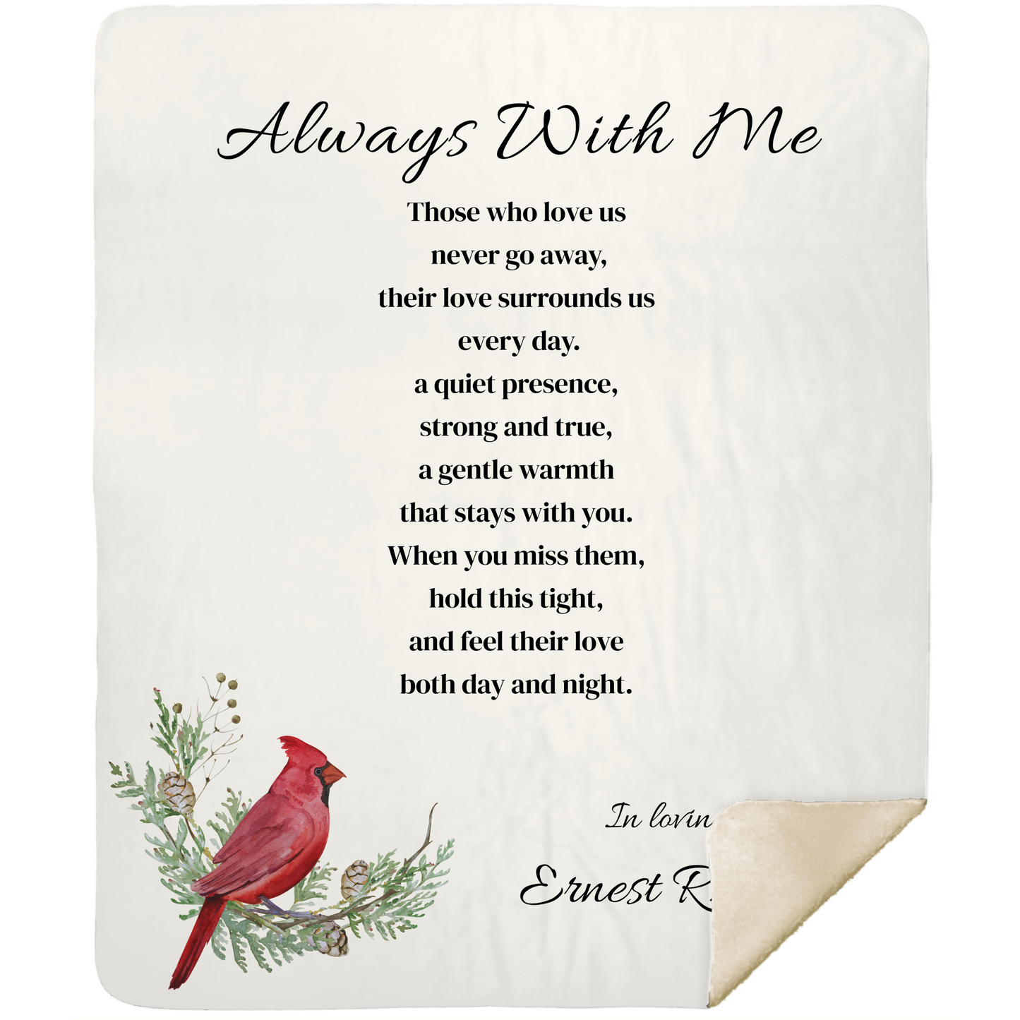 Always With Me - Cardinal Memorial Blanket