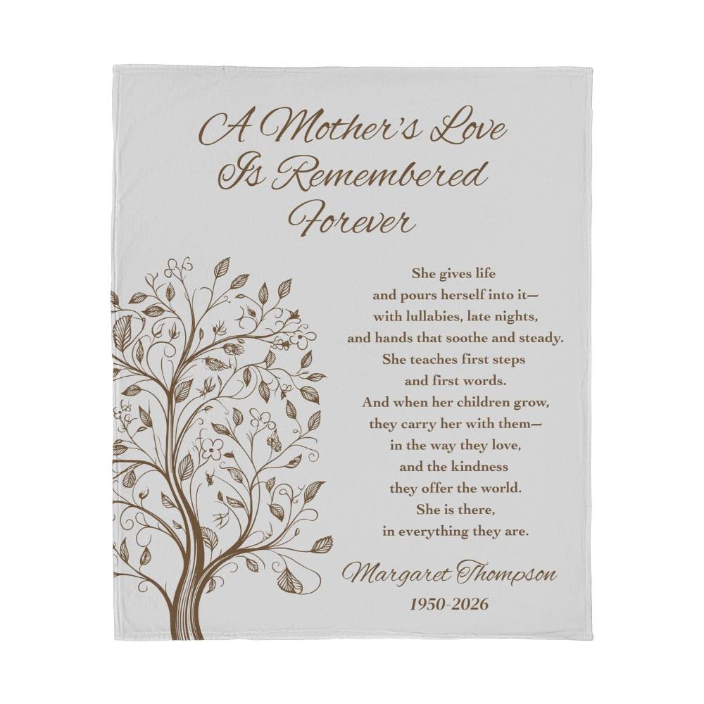 A Mother's Love - Memorial Blanket
