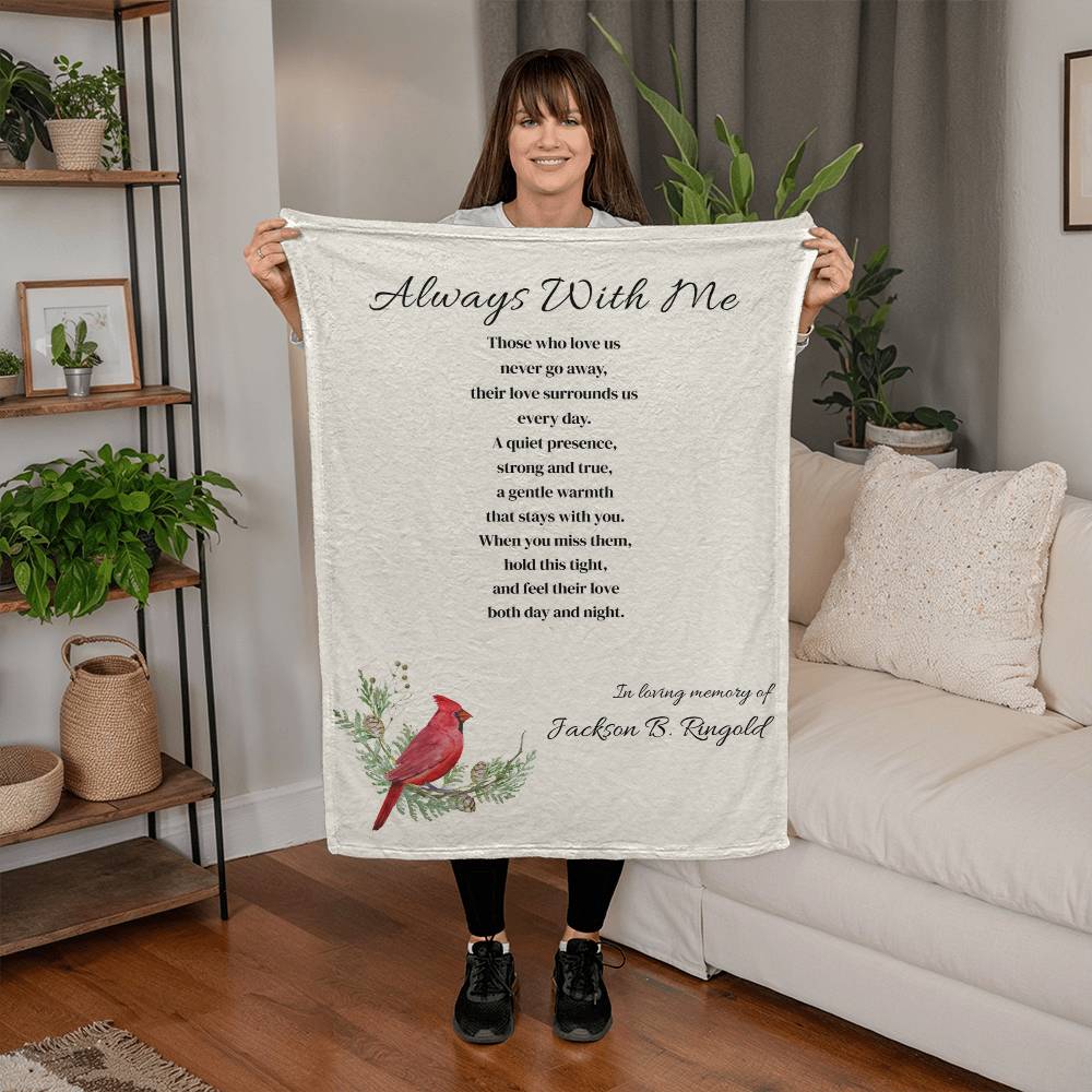 Always With Me - Cardinal Memorial Blanket