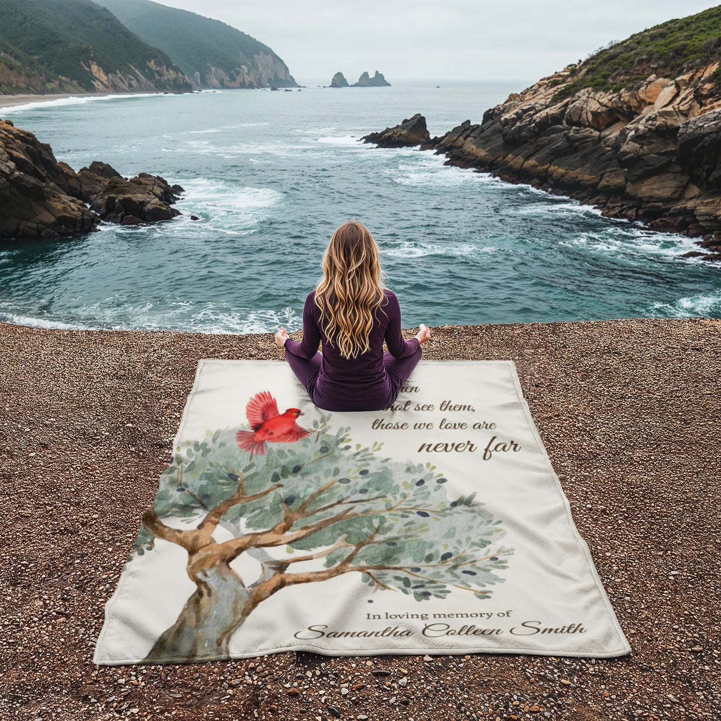 Never Far - Cardinal Memorial Blanket