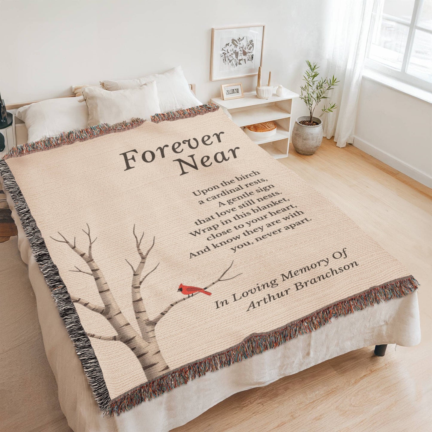 Forever Near - Cardinal Memorial Blanket