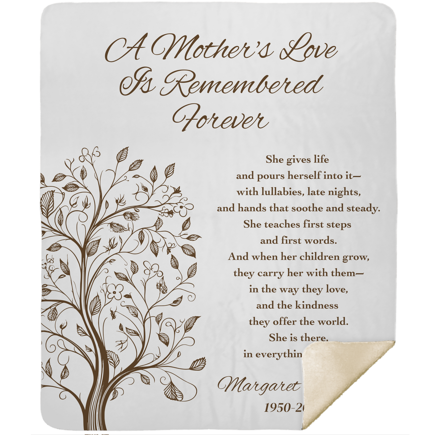 A Mother's Love - Memorial Blanket