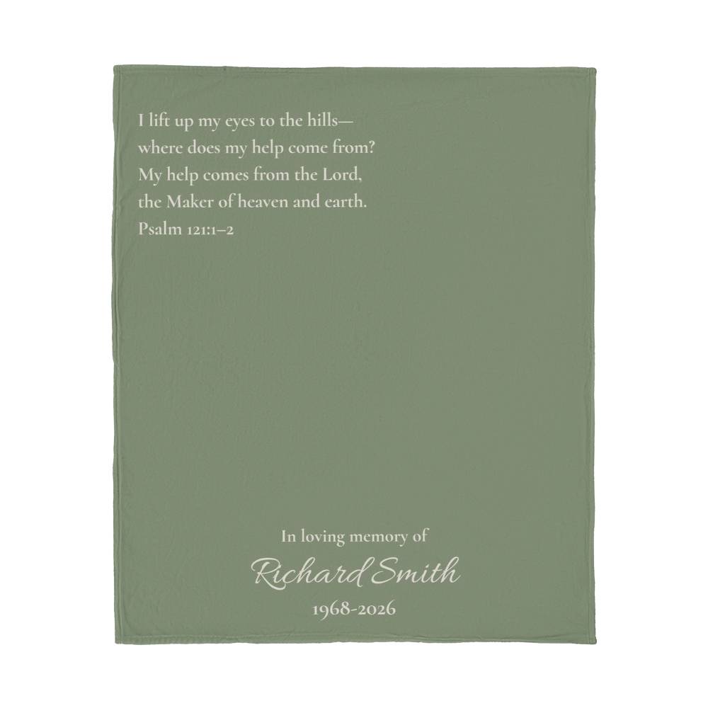 Psalm 121 - Personalized Memorial Blanket